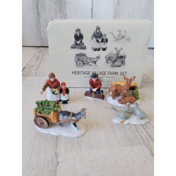 Dept 56 59013 Heritage Village Farm Set xmas animal deer - Picture 1 of 7